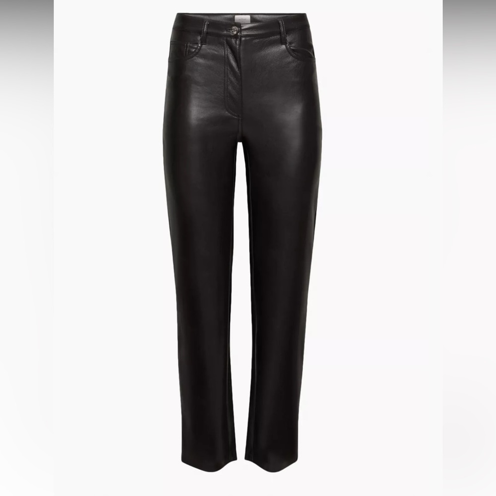 Wilfred High Waisted Black Melina Leather Pant Women’s Size 10 - Picture 1 of 5